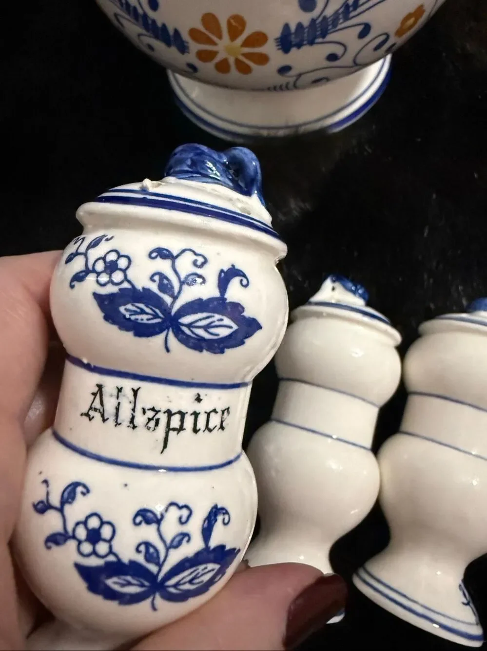 Royal sealy heritage Canister Set Floral Pattern cookie jar spices Japan